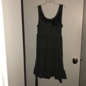 Grey Dress with Rose detailing